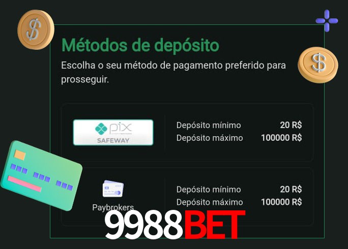 O cassino 9988BETbet oferece uma grande variedade de métodos de pagamento